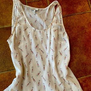 JOIE silk champagne mimosa tank XS